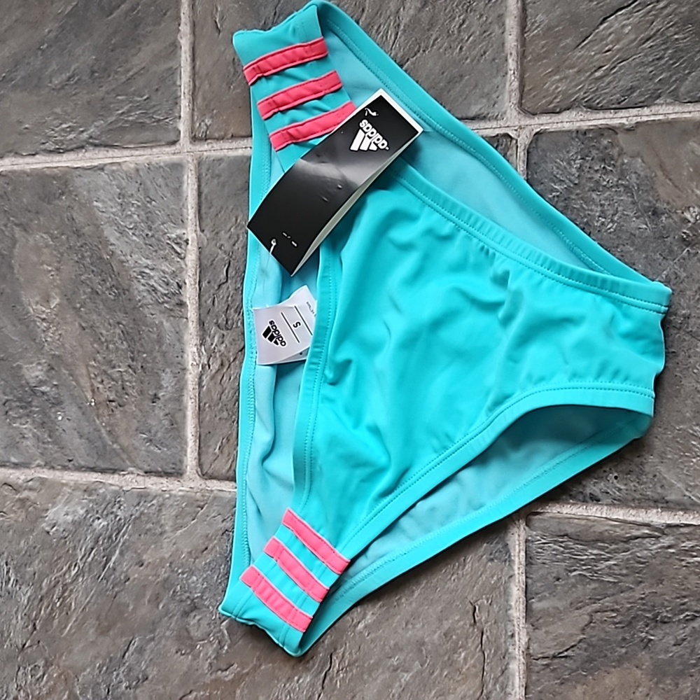 Adidas Sport Hipster Bottom Swimwear     Teal/Pink